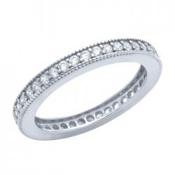 Inel argint 925 model verigheta cu pietre albe